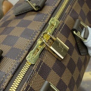 Replica Louis Vuitton Speedy Bandouliere 25 Brown Grid - premium 1:1 fake handbag model