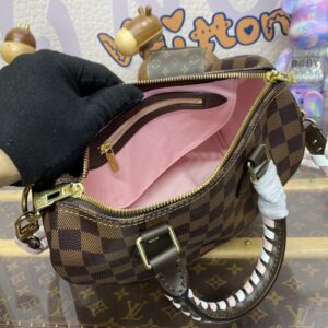 Replica Louis Vuitton Speedy Bandouliere 25 Brown Grid - best-selling designer handbag dupe