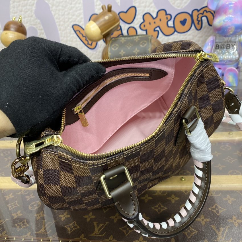 Replica Louis Vuitton Speedy Bandouliere 25 Brown Grid - best-selling designer handbag dupe