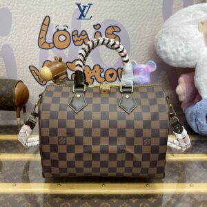 Replica Louis Vuitton Speedy 18 Brown Grid - high-end fake designer purse