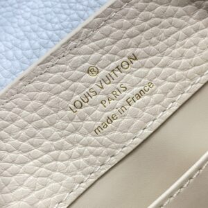 Replica Loius Vuitton Capucines Beige Blue - high-accuracy replica luxury purse