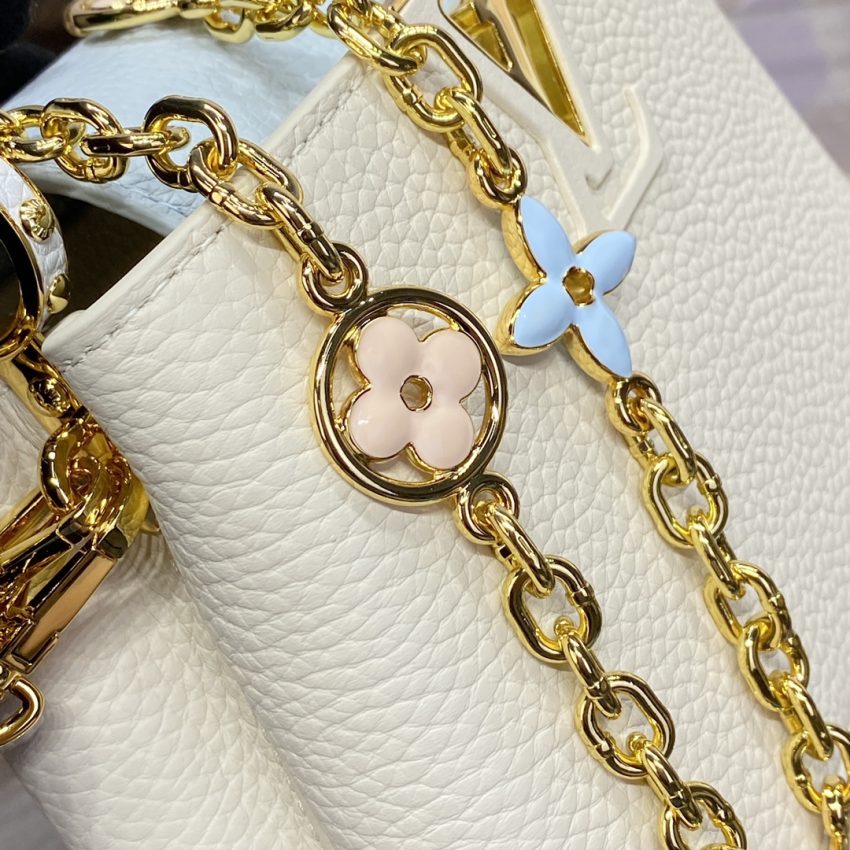 Replica Loius Vuitton Capucines Beige Blue - best-selling designer handbag dupe