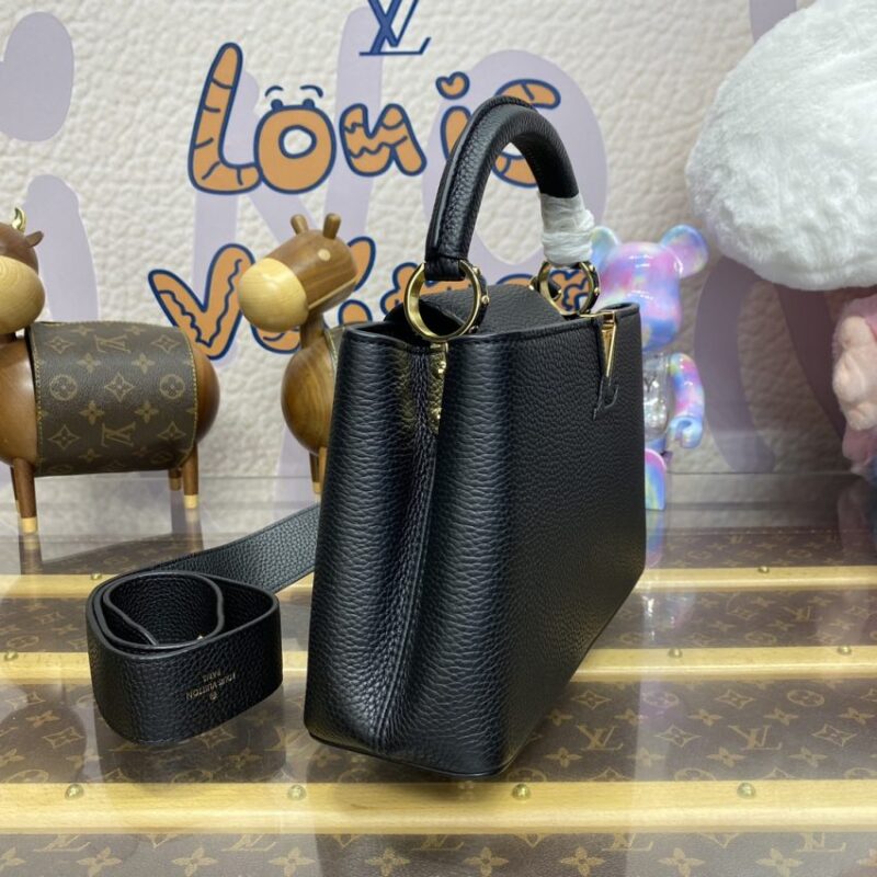 Replica Loius Vuitton Capucines Full Black - premium 1:1 fake handbag model