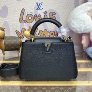 Replica Loius Vuitton Capucines Full Black - top-rated replica designer bag