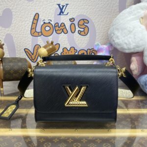 Replica Louis Vuitton Twist Black With Strap - authentic-look luxury purse replica