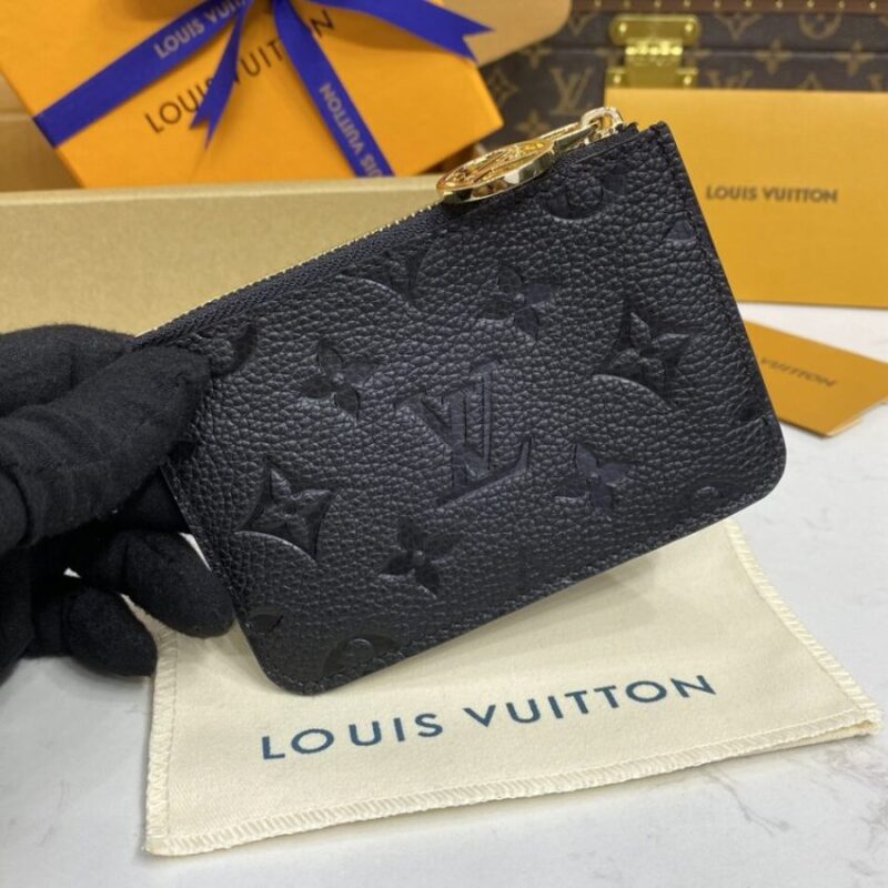 Replica Louis Vuitton Romy Card Holder Black - best quality luxury bag dupe