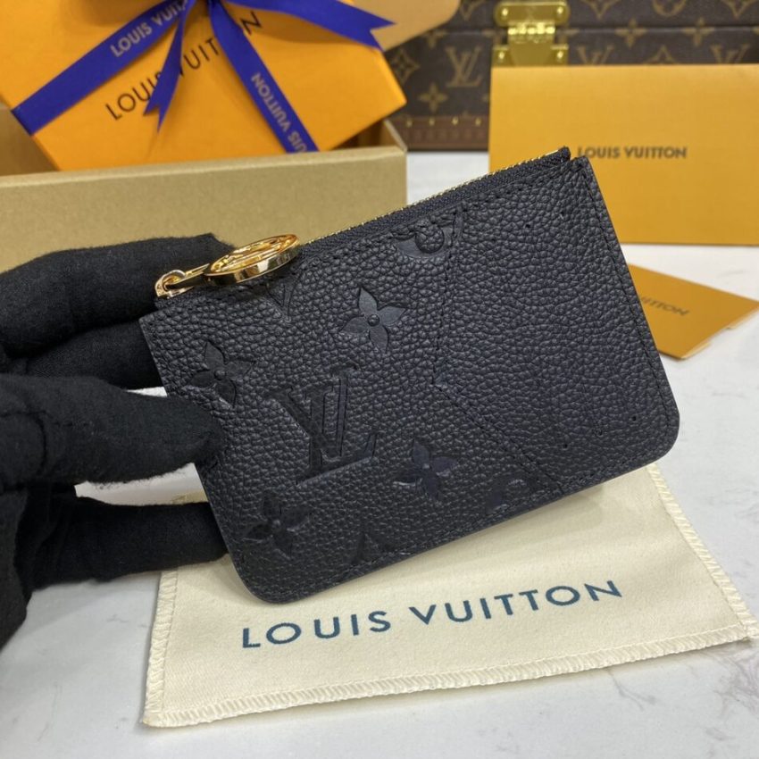 Replica Louis Vuitton Romy Card Holder Black - authentic-look luxury purse replica