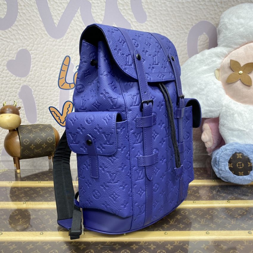 Replica Louis Vuitton Christopher Backpack Blue - realistic designer-inspired fake bag