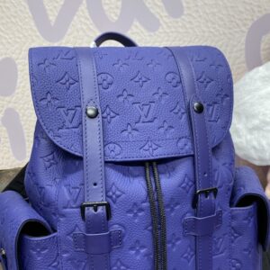 Replica Louis Vuitton Christopher Backpack Blue - high-end fake designer purse