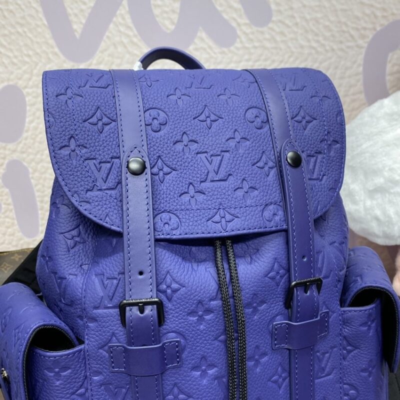 Replica Louis Vuitton Christopher Backpack Blue - high-end fake designer purse