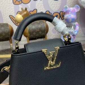 Replica Loius Vuitton Capucines East West Black - near-authentic luxury replica handbag