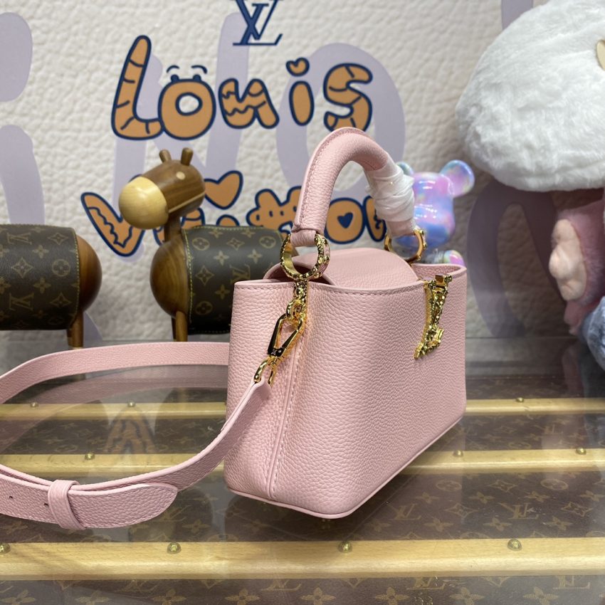 Replica Loius Vuitton Capucines East West Pink - top-tier luxury replica shoulder bag