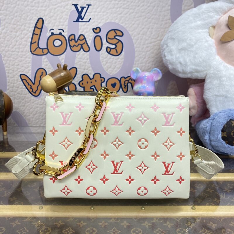 Replica Louis Vuitton Coussin White Orange - best-selling designer handbag dupe