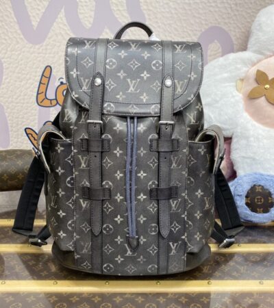 Replica Louis Vuitton Christopher Backpack Grey - elite superclone designer purse