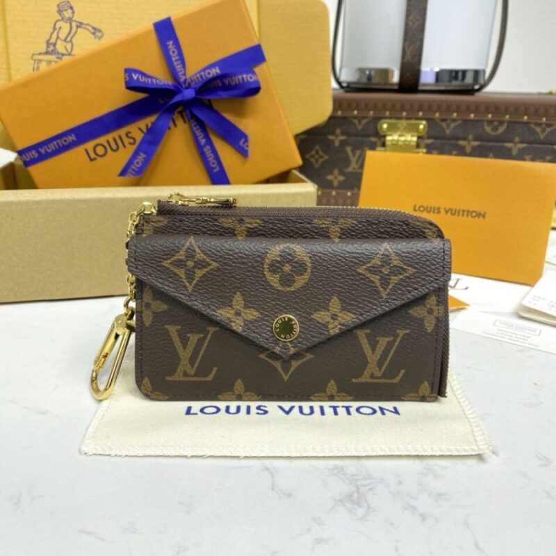 Replica Louis Vuitton Card Holder Recto Verso Brown - top-tier luxury replica shoulder bag