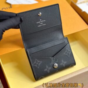 Replica Louis Vuitton Envelope Card Holder Black - premium 1:1 fake handbag model