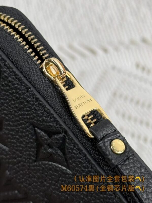 Replica Louis Vuitton Zipper Coin Purse Black - premium 1:1 fake handbag model