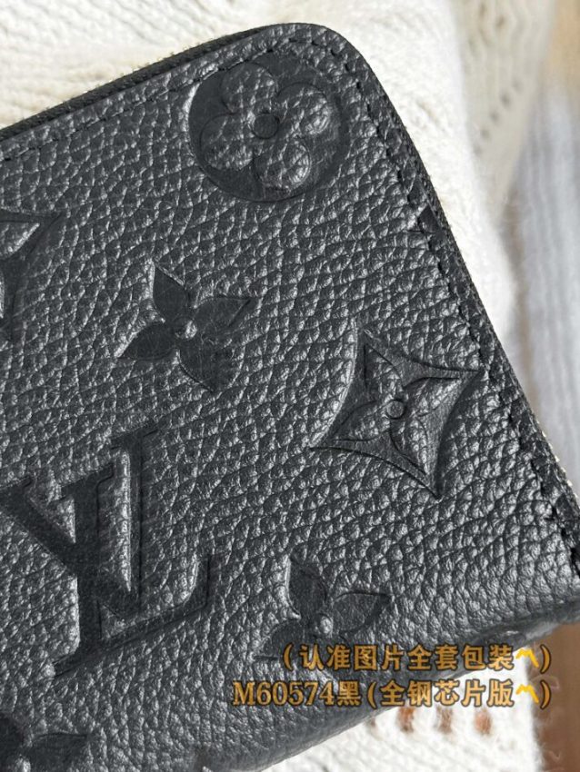 Replica Louis Vuitton Zipper Coin Purse Black - 1:1 designer replica handbag