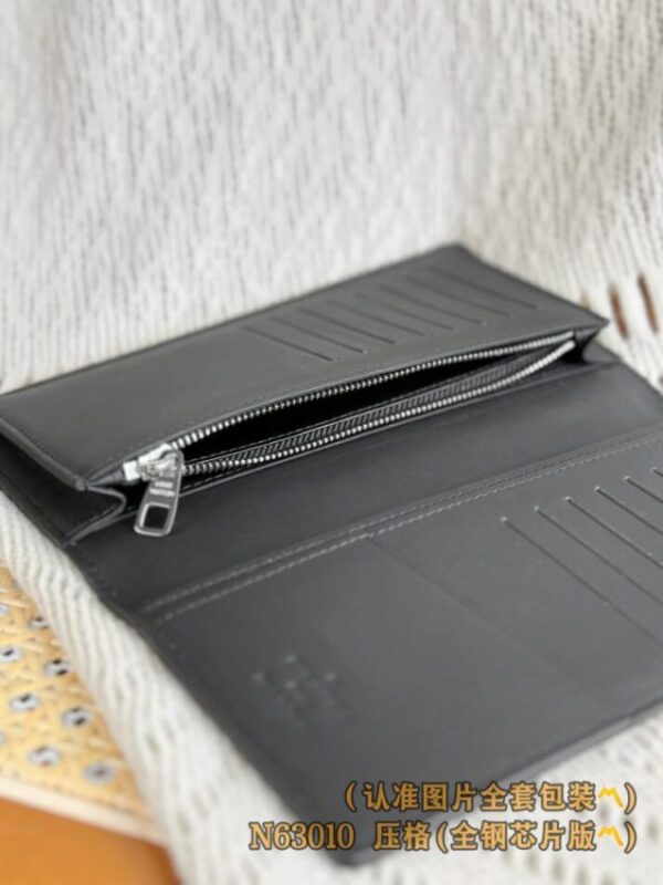 Replica Louis Vuitton Brazza Wallet Black Grid - elite superclone designer purse