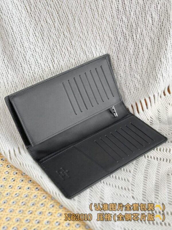 Replica Louis Vuitton Brazza Wallet Black Grid - high-quality designer bag clone