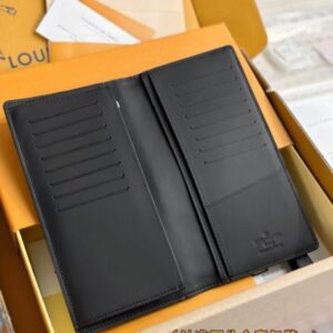 Replica Louis Vuitton Brazza Wallet Black Grid - high-quality designer bag clone