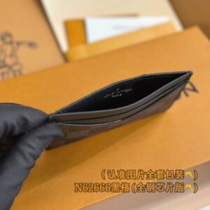 Replica Louis Vuitton Card Holder Black Grid - premium-grade designer purse dupe