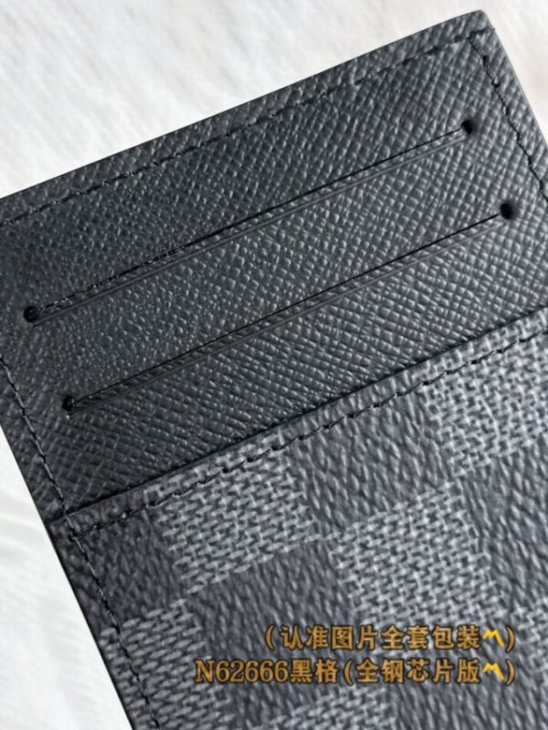 Replica Louis Vuitton Card Holder Black Grid - 1:1 designer replica handbag