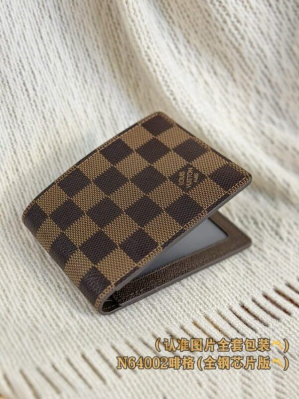 Replica Louis Vuitton Slender Wallet Brown Grid - 1:1 designer replica handbag