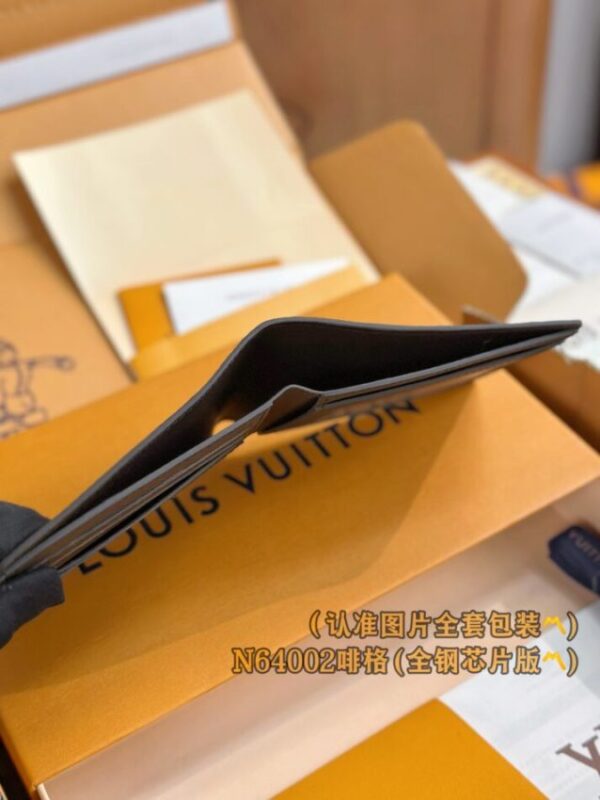 Replica Louis Vuitton Slender Wallet Brown Grid - premium 1:1 fake handbag model