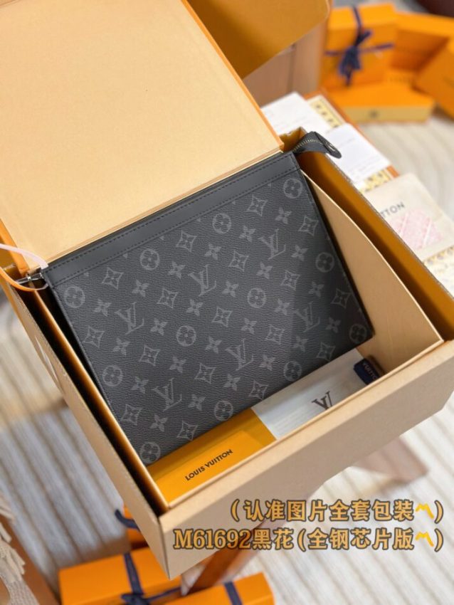Replica Louis Vuitton Pochette Voyage Black - top-rated replica designer bag