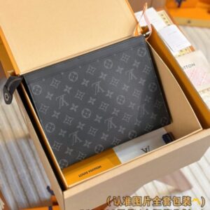 Replica Louis Vuitton Pochette Voyage Black - high-end fake designer purse