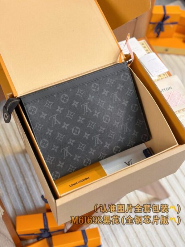 Replica Louis Vuitton Pochette Voyage Black - high-end fake designer purse