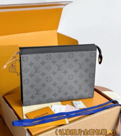 Replica Louis Vuitton Pochette Voyage Grey - ultra-realistic fake designer tote