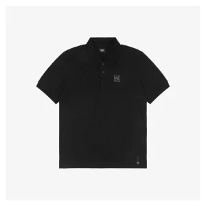 F Gold FF Embroidered Piqué Polo Shirt