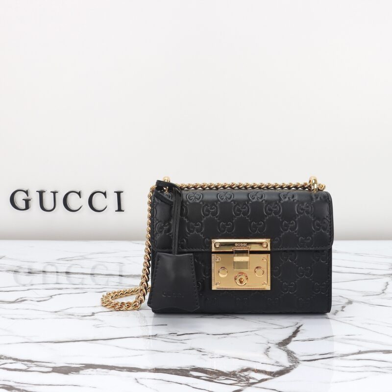 Replica Gucci Padlock's Small Lock Black - high-end fake designer purse