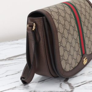 Replica Gucci Ophidia GG Shoulder Bag Brown - premium 1:1 fake handbag model