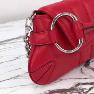 Replica Gucci Horsebit Chain Shoulder Bag Red - 1:1 designer replica handbag