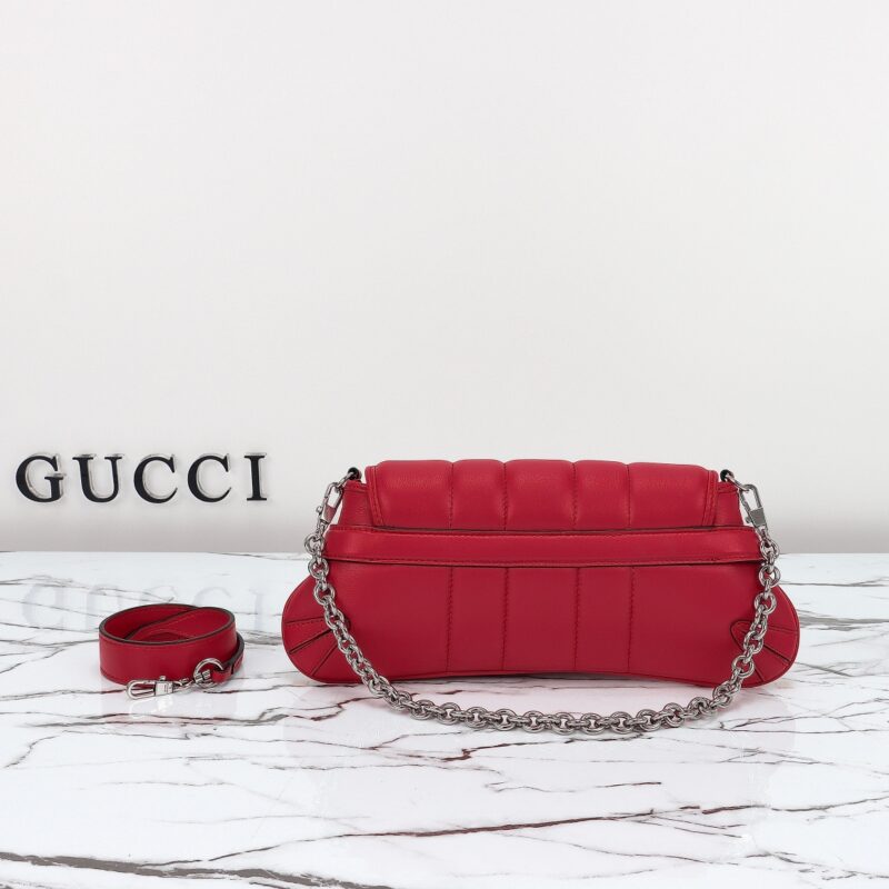 Replica Gucci Horsebit Chain Shoulder Bag Red - top-tier luxury replica shoulder bag