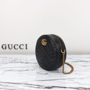 Replica Gucci GG Mormont Round Black - 1:1 designer replica handbag