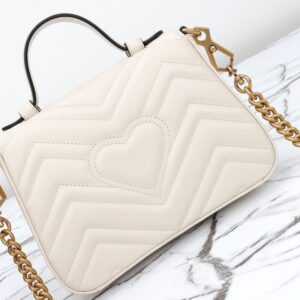 Replica Gucci GG Marmont Top Handle White - premium-grade designer purse dupe