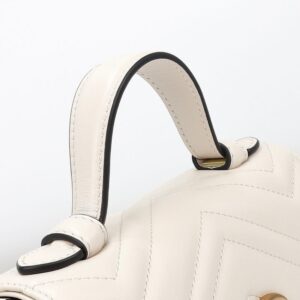 Replica Gucci GG Marmont Top Handle White - realistic designer-inspired fake bag
