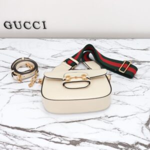 Replica Gucci Horsebit 1955 Double G Mini White - high-accuracy replica luxury purse