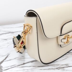 Replica Gucci Horsebit 1955 Double G Mini White - top-rated replica designer bag