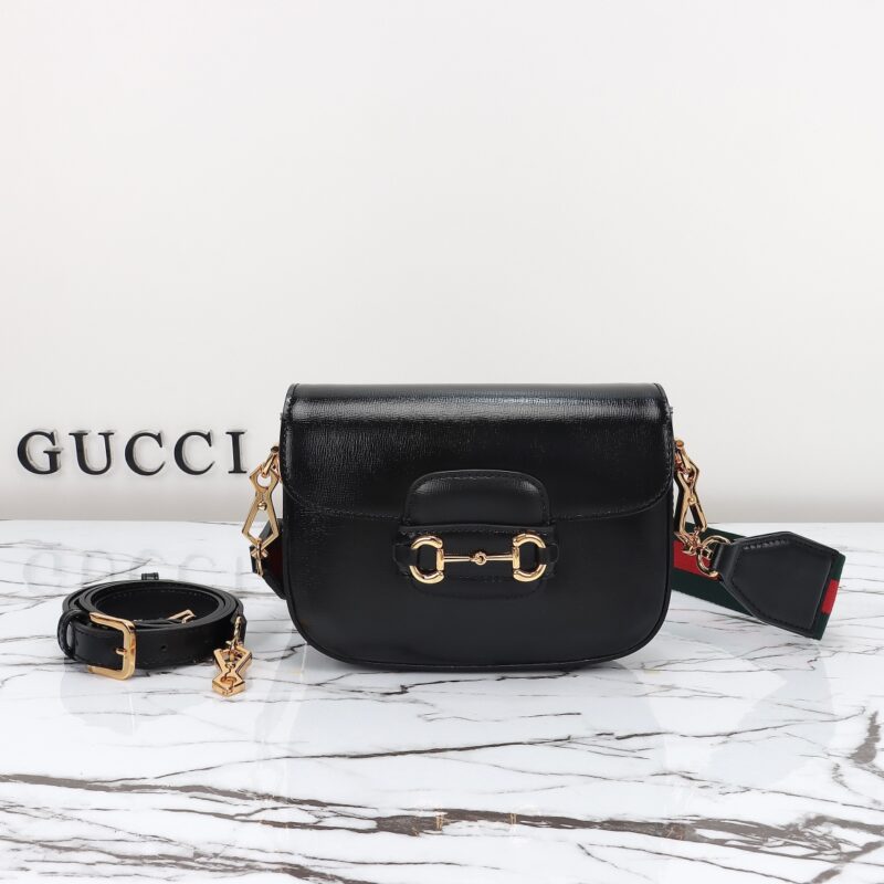 Replica Gucci Horsebit 1955 Double G Mini Black - best-selling designer handbag dupe