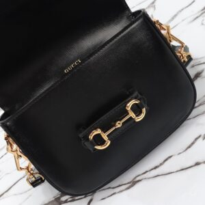 Replica Gucci Horsebit 1955 Double G Mini Black - best-selling designer handbag dupe