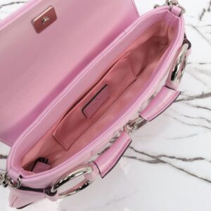 Replica Gucci Horsebit Chain Shoulder Bag Pink - premium-grade designer purse dupe