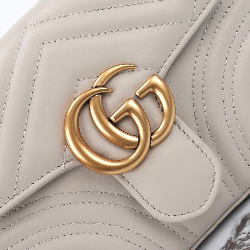 Replica Gucci GG Marmont Top Handle Beige - authentic-look luxury purse replica
