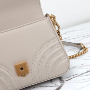 Replica Gucci GG Marmont Top Handle Beige - high-quality designer bag clone