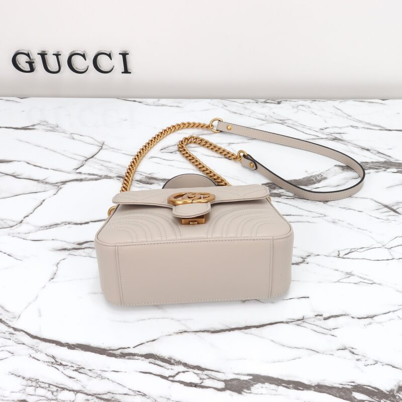 Replica Gucci GG Marmont Top Handle Beige - authentic-look luxury purse replica