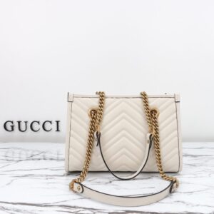 Replica Gucci GG Marmont Tote White - ultra-realistic fake designer tote